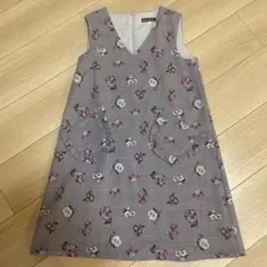 BeBe 花柄 ジャンバースカート 140 ワンピース