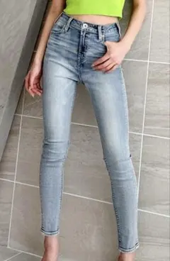 GYDA ハイウエストワンウォッシュスキニーパンツ　S