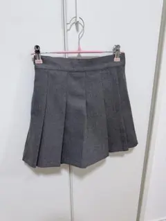 GU 145cm~155cmグレー プリーツミニスカート