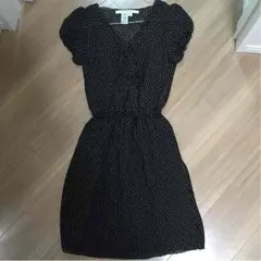 パフスリーブ ひざ丈ワンピース