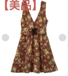 アクシーズファム　花柄ジャンパースカート