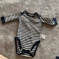 ストライプ柄ロンパース 70cm