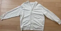 【UNIQLOスウェットカーディガン】男女兼用XL オフホワイト