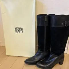 【美品✨】NATURAL BEAUTY ロングブーツ 黒のサムネイル