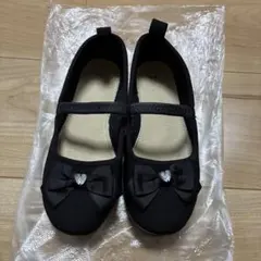 黒いリボン付きフォーマルシューズ 20.0cm