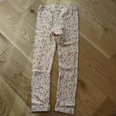 花柄リブ編みレギンス