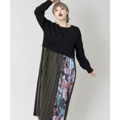 osmosis 2way バック　プリーツ カーディガン