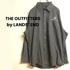 企業ロゴ刺繍 ワークシャツ グレー メンズXL THE OUTFITTERS