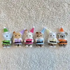 シルバニア　とんがりぼうしの赤ちゃんたち　シカの赤ちゃん　コアラの赤ちゃん　ゾウ