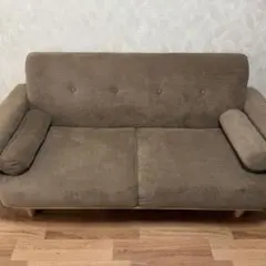 LOWYA 2人掛け 天然木脚ソファ モカ