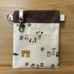 N337 ナースポーチ　パリ　☆ハンドメイド☆移動ポケット