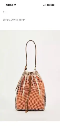 ザラ ZARA メッシュバケットバッグのサムネイル
