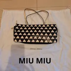 激レア☆MIU MIUミュウミュウ☆ギンガムチェック柄ショルダーバッグ 