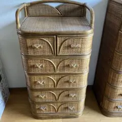 籐ラタン チェスト 家具 タンス 箪笥 3段 ラタン 棚 ラック アジアン