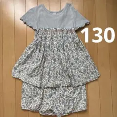 petit main フラワープリント　チュニック　パンツ　セット売り　130