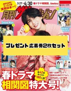 月刊ザテレビジョン 5月号 プレゼント応募券2枚セット