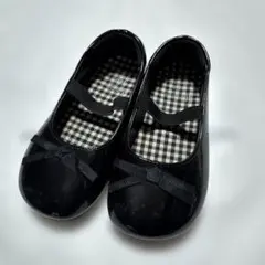 黒リボン付きフォーマルシューズ18.0cm