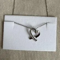 シルバー ハート型ペンダントネックレス