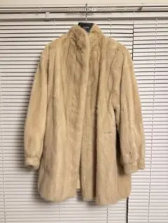 【LANVIN・SAGAMINK】シェアードミンクコート　金サガ　金ブローチ　F BALMAIN SAGA MINK バルマン 金サガ ミンク 毛皮 コート BALMAIN SAGA