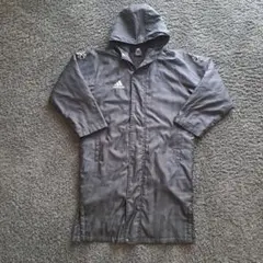 adidas フード付き　ブラック　ベンチコート　140