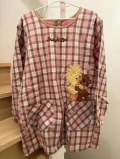 保育士エプロン　スージーズー　あったか　冬　裏起毛　裏フリース　割烹