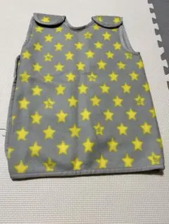 ベビー スリーパー グレー×イエロー星柄
