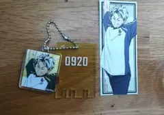 ハイキュー　極楽湯コラボ　木兎光太郎　ステッカー　銭湯錠風キーホルダー