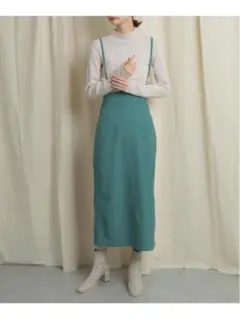 センスオブプレイス　ストレッチサスツキ　ハイウエストスカート