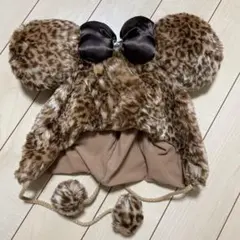 ディズニー リゾート ヒョウ柄 ブラウン 帽子 58cm ファンキャップ
