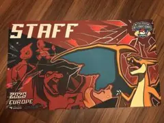 ポケモン　プレイマット　海外　EUIC メガリザードンY スタッフ　STAFF