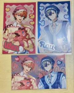 にじさんじ　ぎゃうるふ　赤城ウェン　小柳ロウ　チェキ風カード3枚セット