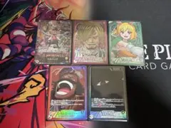 ポ*ケ様 ワンピースカードゲーム リーダーカード パラレル15枚セット