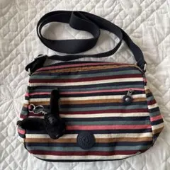 Kipling ストライプ ショルダーバッグ