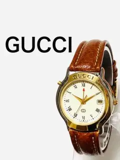 稼働/新品電池】GUCCI 8200JR ローマン文字盤 インターロッキング
