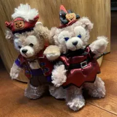 2016 ダッフィーのハロウィン　&シェリーメイ　ぬいぐるみバッジ　ディズニー