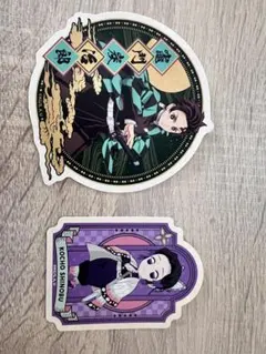 鬼滅の刃 ステッカー 2枚セット 炭治郎 胡蝶しのぶ