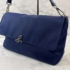 ほぼ未使用品 agnes b. VOYAGE アニエスベー ショルダーバッグ 青