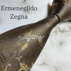 エルメネジルド・ゼニア 花柄 ジャガード ネクタイ