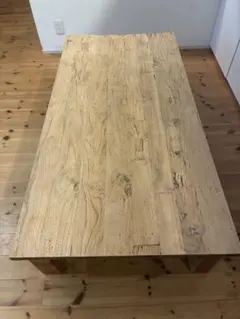 オールドチーク　ローテーブル　W1600大きめ 木製テーブル 古材