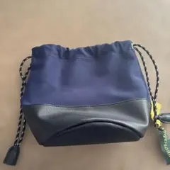 Ampersand ドローストリングバッグ ネイビー