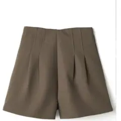 ハイウエストタックショートパンツ [at1647] M グレイル