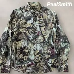 未使用級✨PaulSmith ポールスミス PS ボタニカル 葉っぱ 総柄シャツ