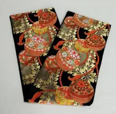 華やかな黒地の袋帯　礼装用、留袖、訪問着 他　未使用