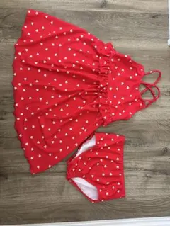 【DEVILOCK】キッズ 水着 セット ハート柄 ワンピース