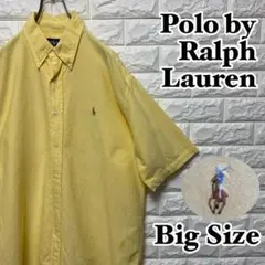 【Polo by Ralph Lauren】90s BDシャツ 刺繍ロゴ ラルフ