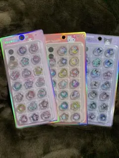 おはじきシール　キティ　クロミ　マイメロ