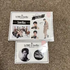 SnowMan 1anniversary ステッカー、缶バッチセット