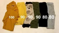 【80～100】キッズ　七分丈　短パン　パンツ　ユニクロ　6枚セット