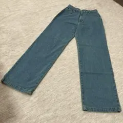 【新品】【レトロ】ダークブルーのストレートデニム　ジーンズ　M