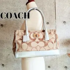 良品 コーチ ヴィンテージ 柄 ショルダー ハンドバッグ 鞄 レディース メンズ